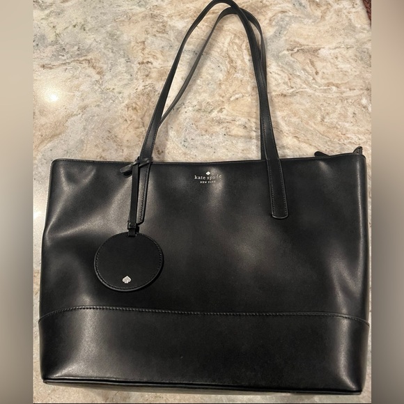 Kate Spade Black Leather Tote - Picture 2 of 4